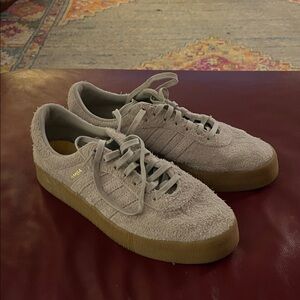 Adidas Gray suede Samba man’s sneakers, 10.5 size USA, good preowned